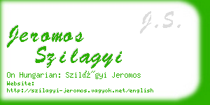 jeromos szilagyi business card